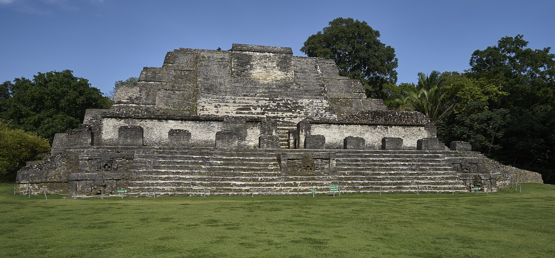 Altun Ha Mayan temple ruins in Belize jungle visited on Mayan ruins shore excursions from Belize City cruise port